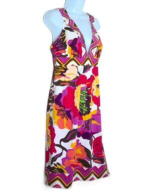 a.n.a. A New Approach Floral Dress Sleeveless Sundress Knee Length Stretch NWT 4